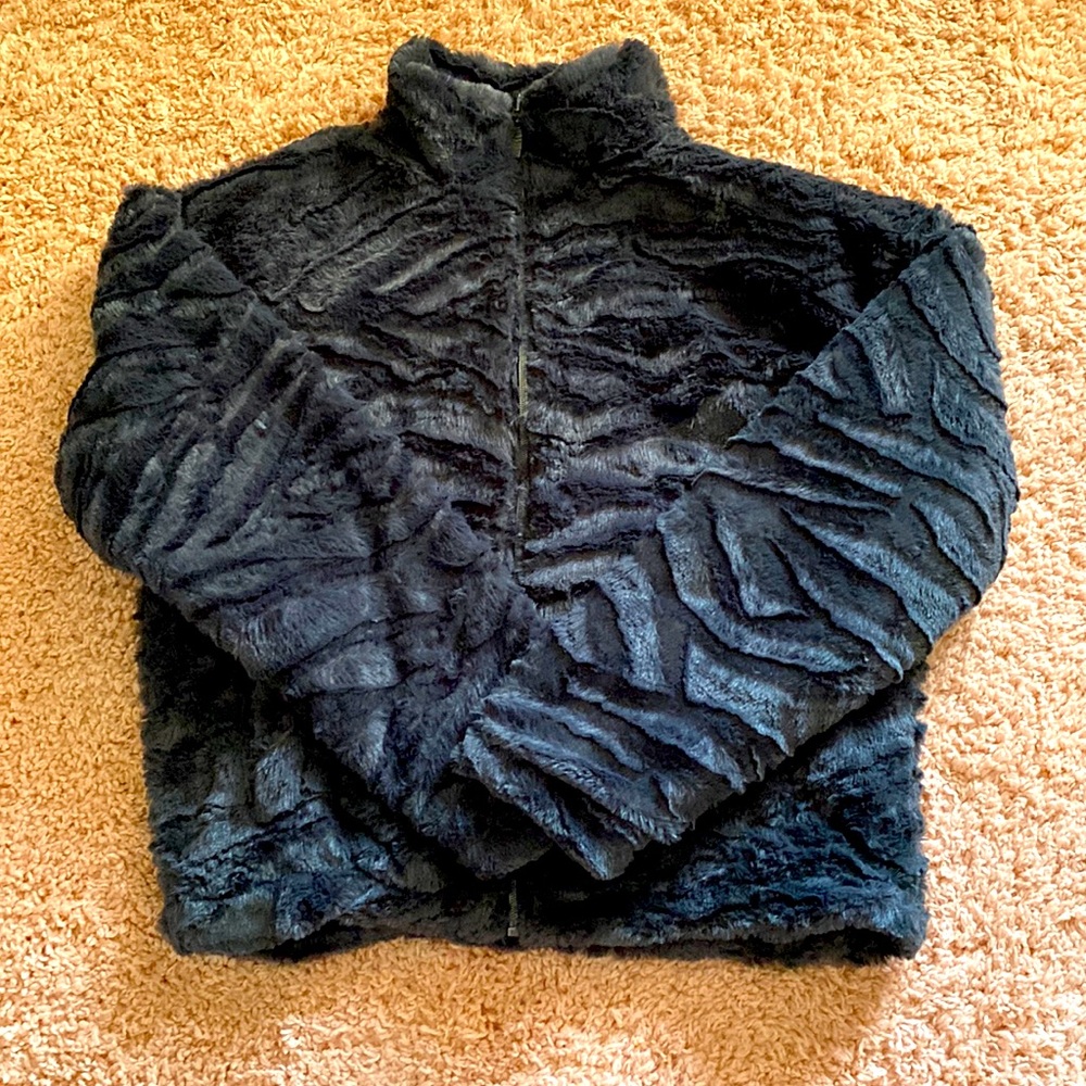 Fuzzy winter jacket. Insulated inside
